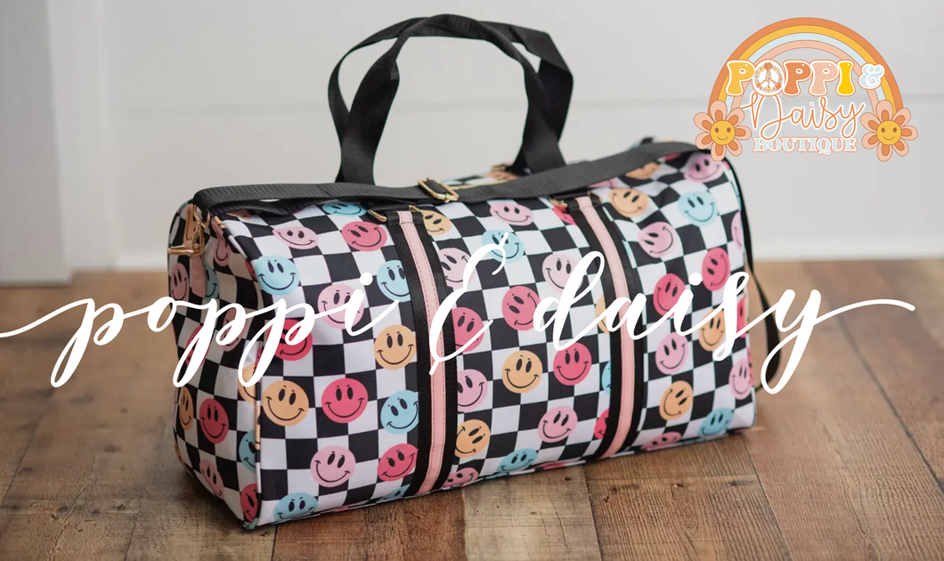 PREORDER: Checkered smiley weekender