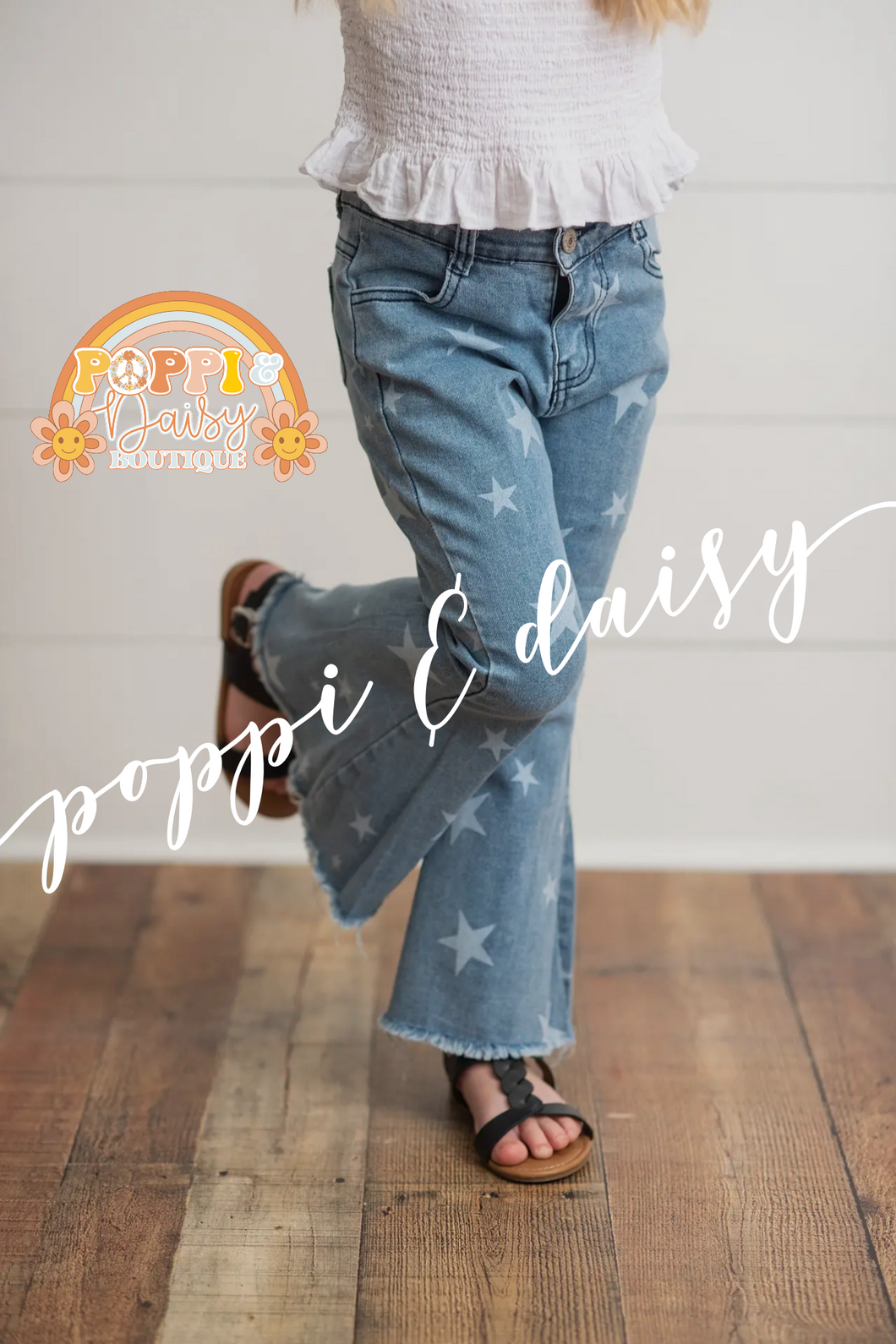 PREORDER: Faded star flare jeans