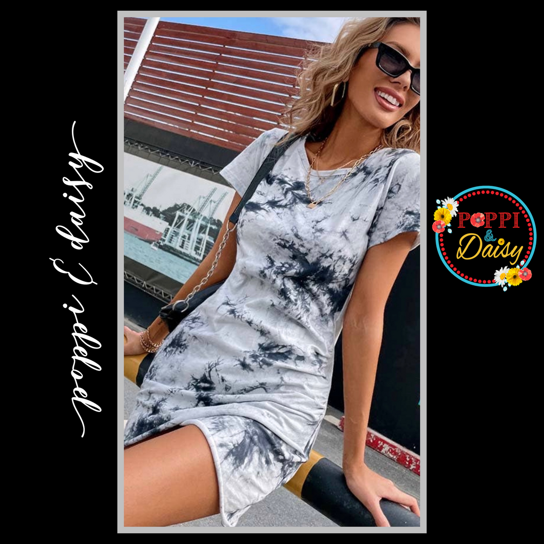 Tie dye tshirt dress
