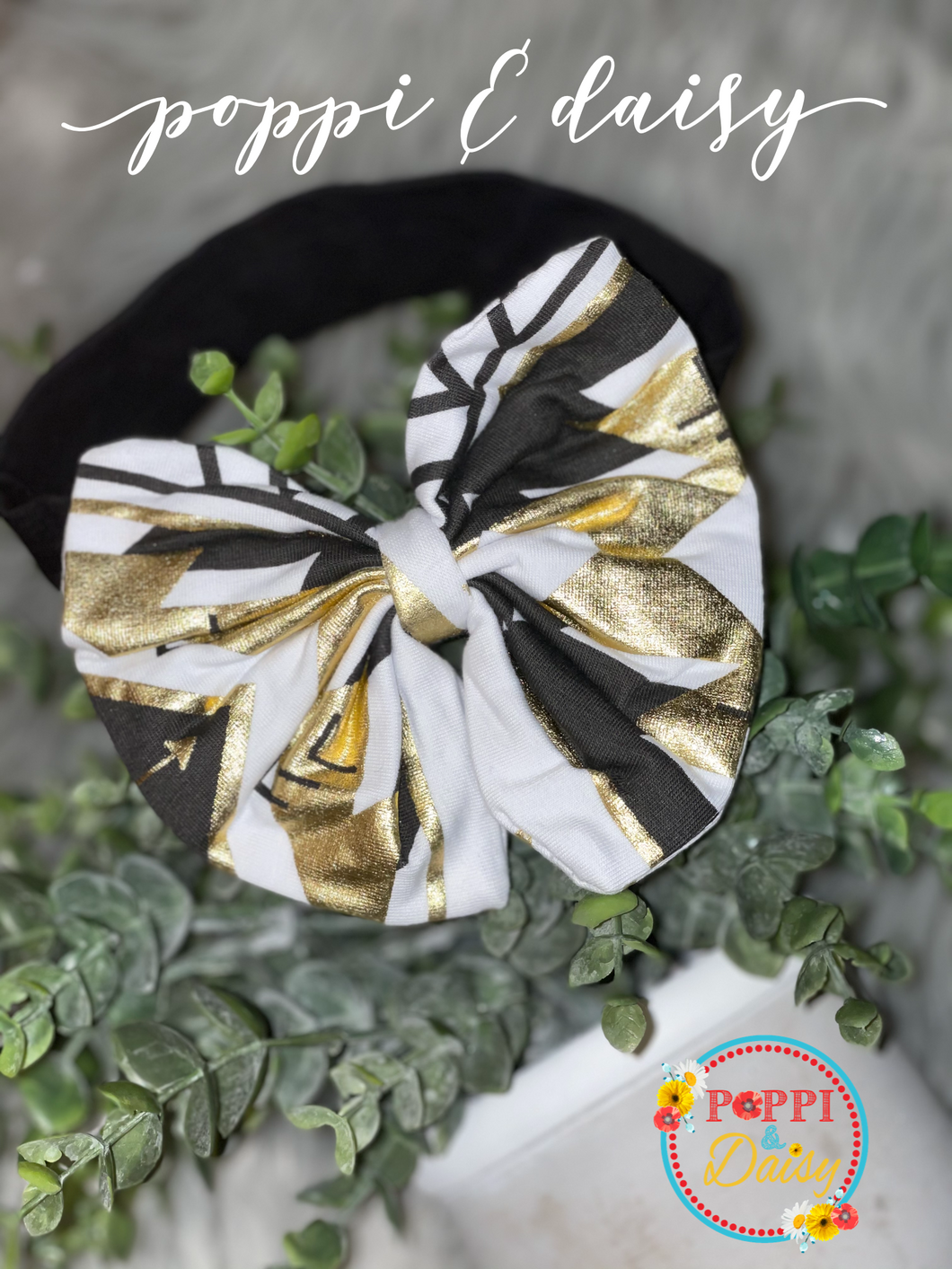 Aztec Foil Bow w/ black headband