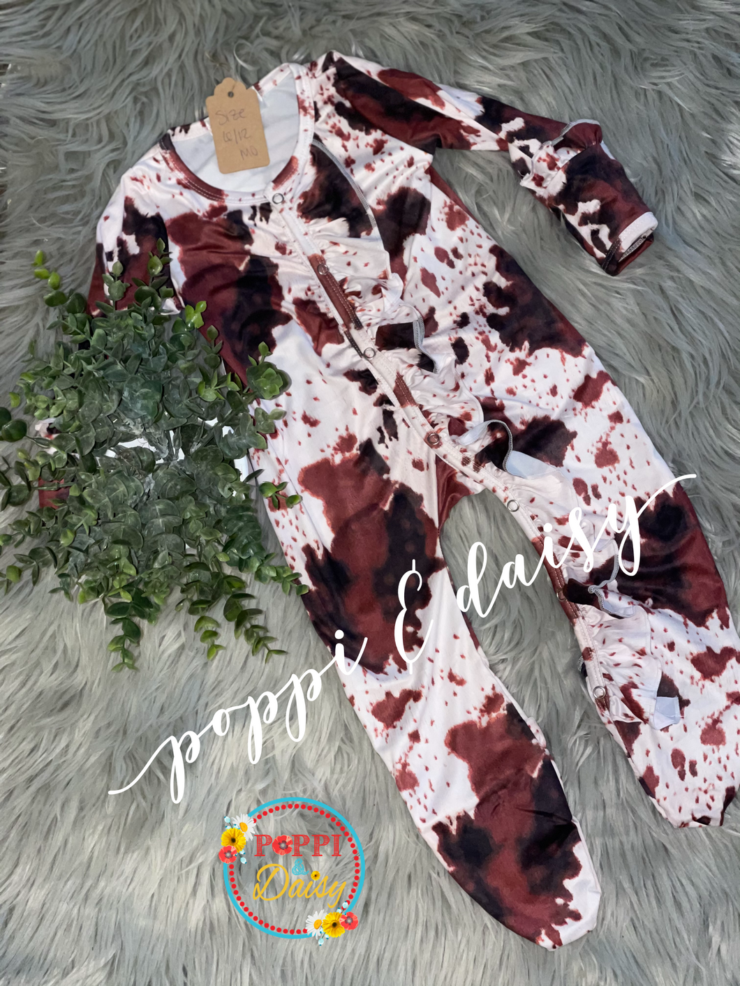 Cow Hide Infant Romper
