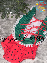 Load image into Gallery viewer, Watermelon one-piece swim suit
