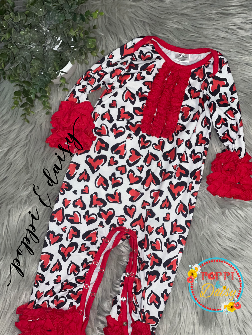 Red Hearts Onesie
